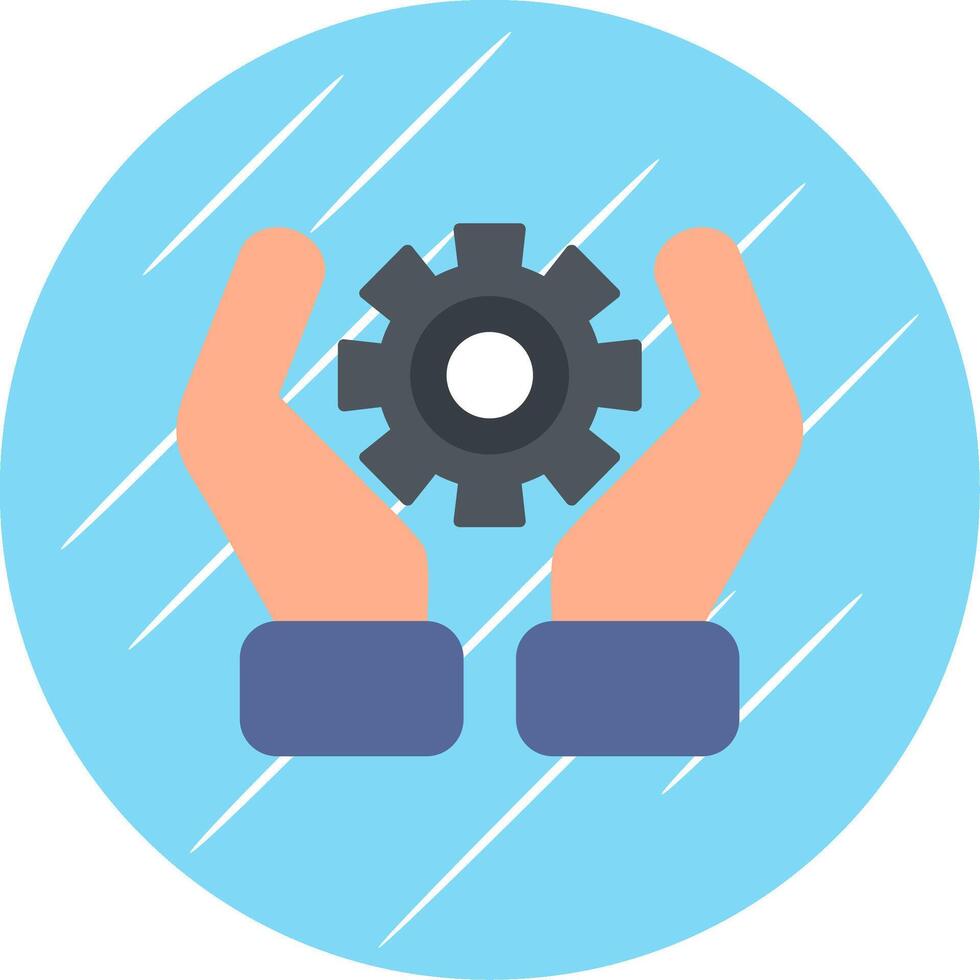 Industry Flat Blue Circle Icon vector