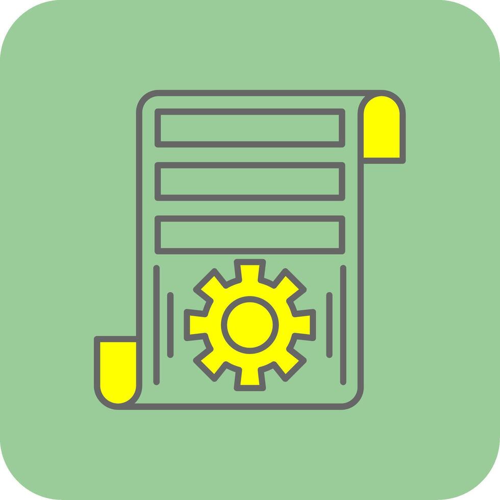 Project Filled Yellow Icon vector