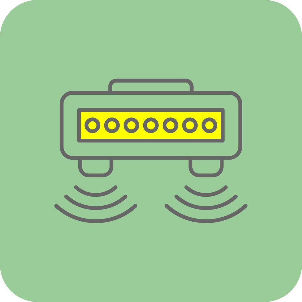Motion Sensor Filled Yellow Icon vector