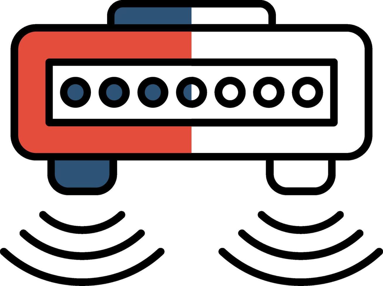 Motion Sensor Filled Half Cut Icon vector