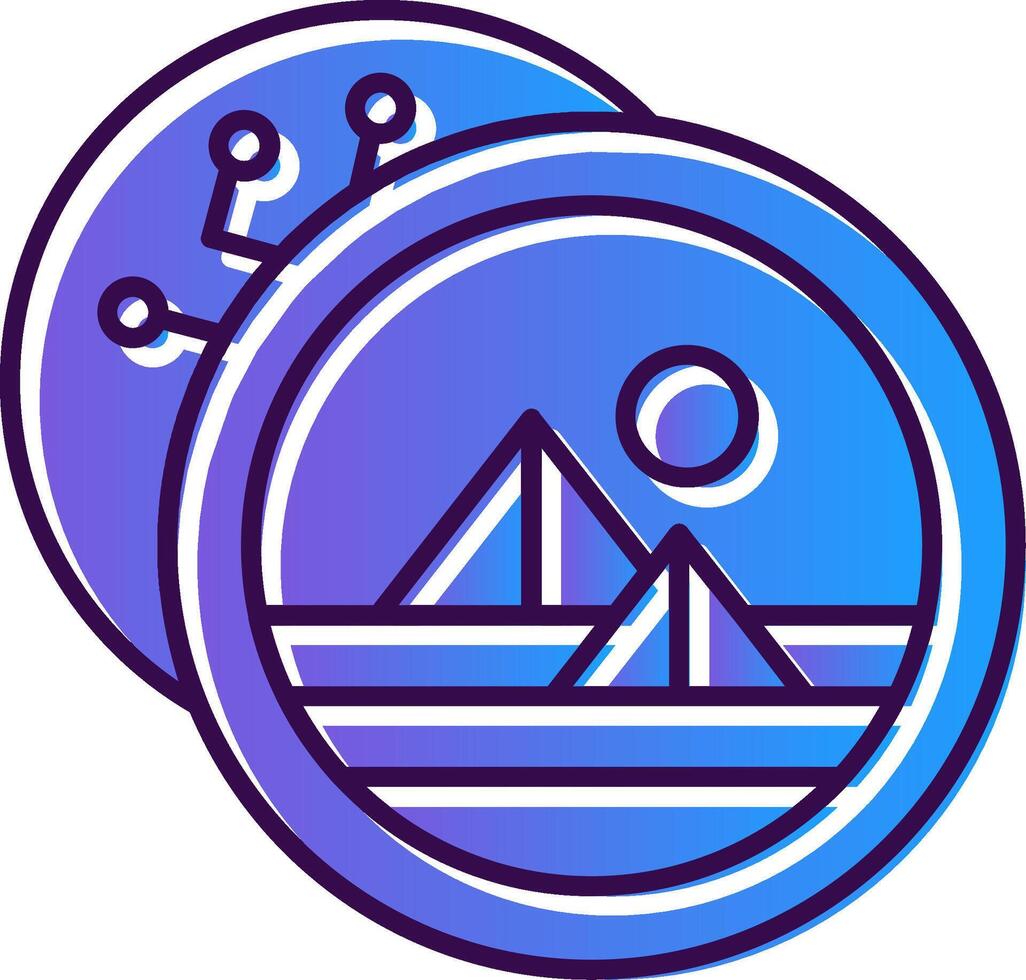 Decentraland Gradient Filled Icon vector