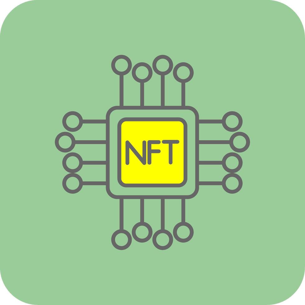 Nft Filled Yellow Icon vector