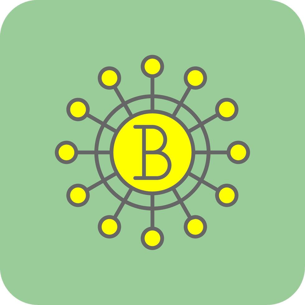 Digital Money Filled Yellow Icon vector