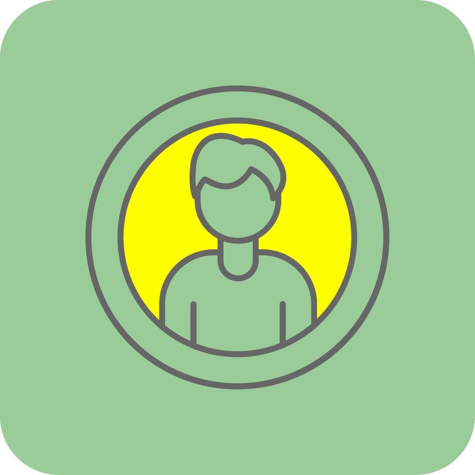 Avatar Filled Yellow Icon vector