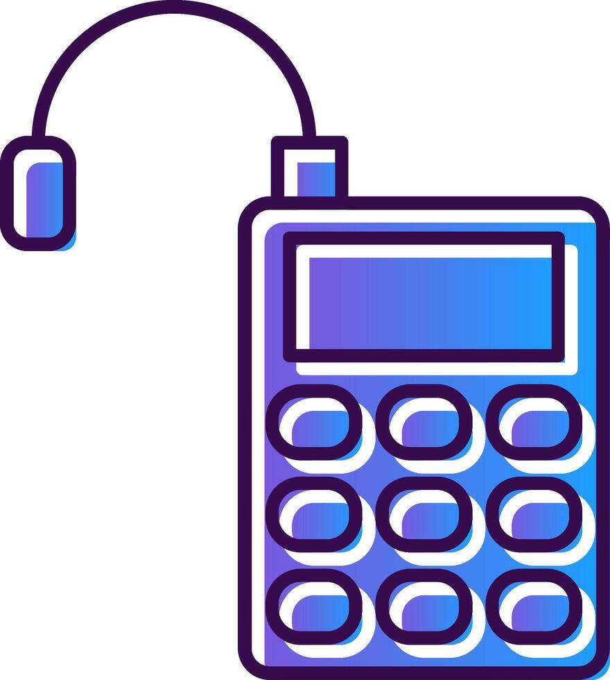 Microphone Gradient Filled Icon vector