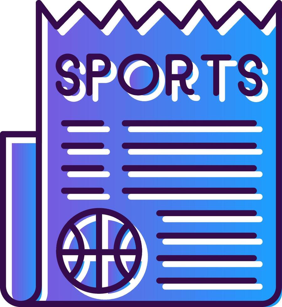 Sports News Gradient Filled Icon vector