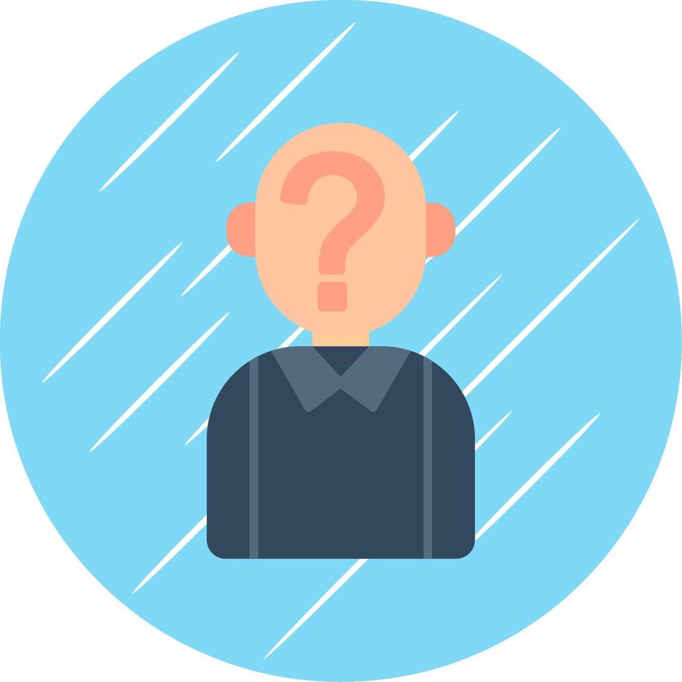 Suspect Flat Blue Circle Icon vector