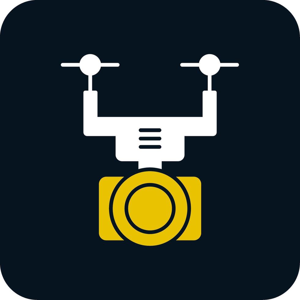 Camera Drone Glyph Two Color Icon vector