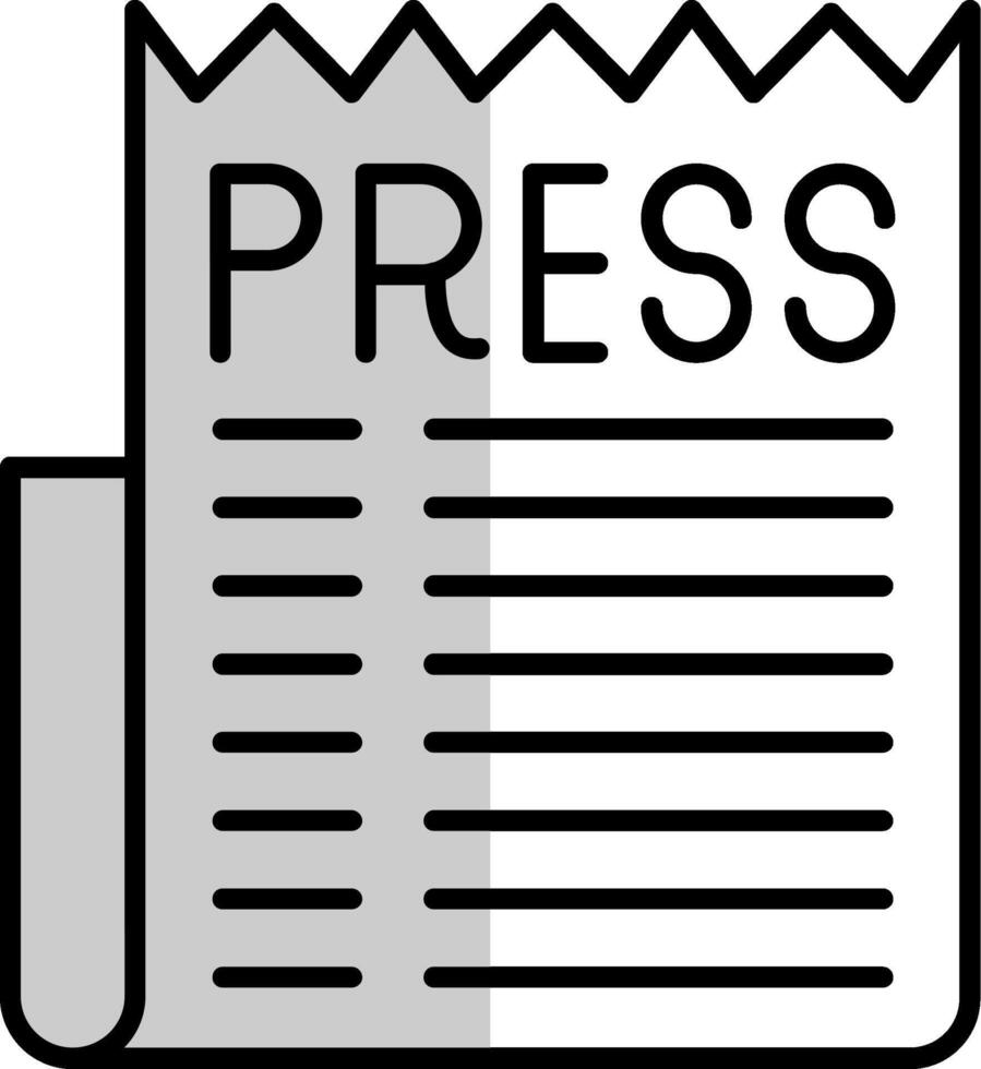 Press Release Filled Half Cut Icon vector