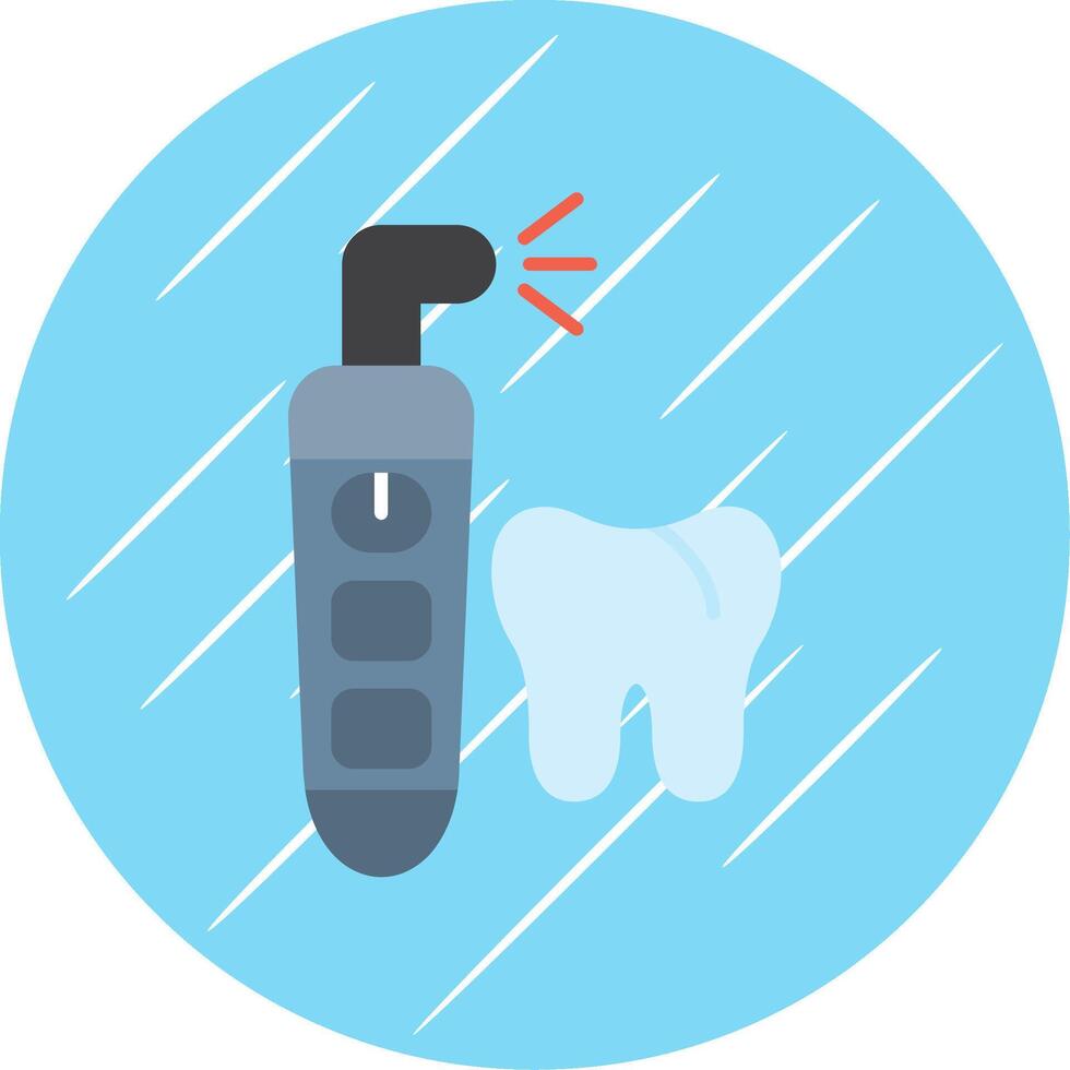 Dental Irrigator Flat Blue Circle Icon vector