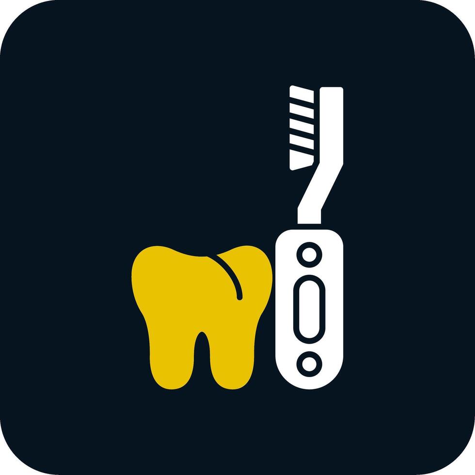 Electric Toothbrush Glyph Two Color Icon vector