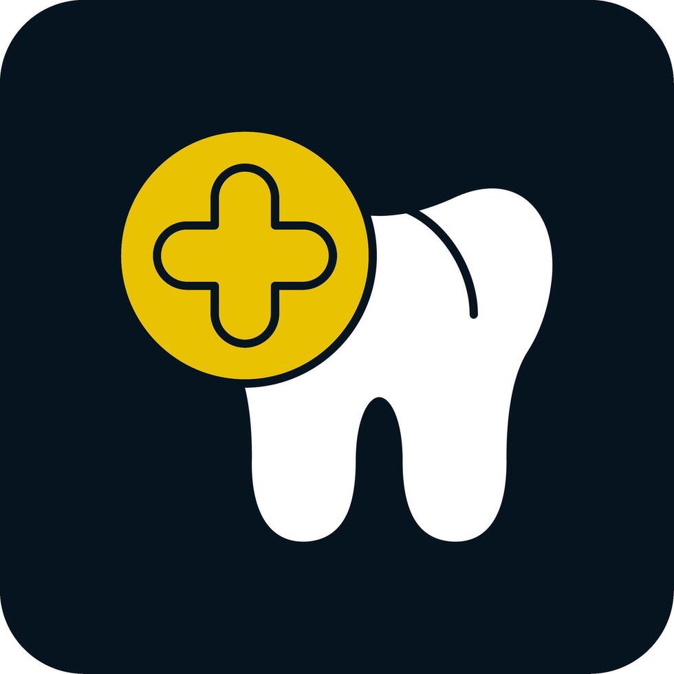 Dental Glyph Two Color Icon vector