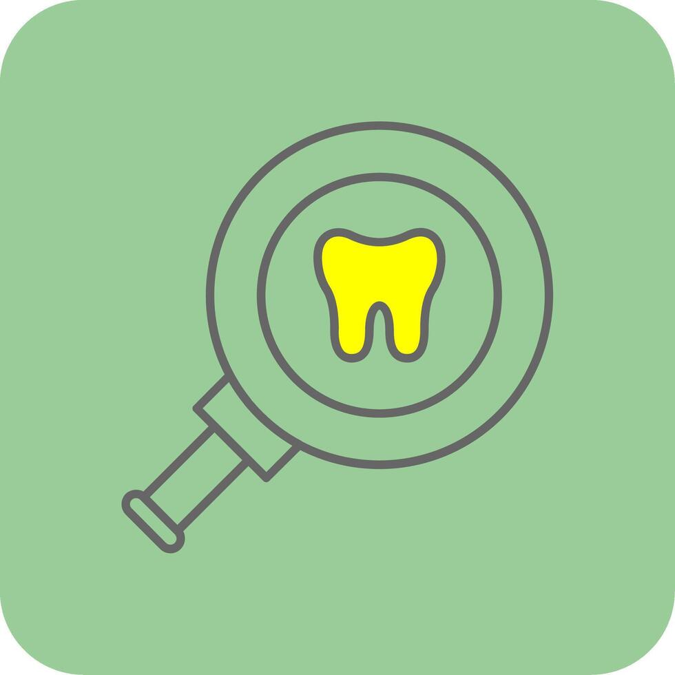 Dental Checkup Filled Yellow Icon vector