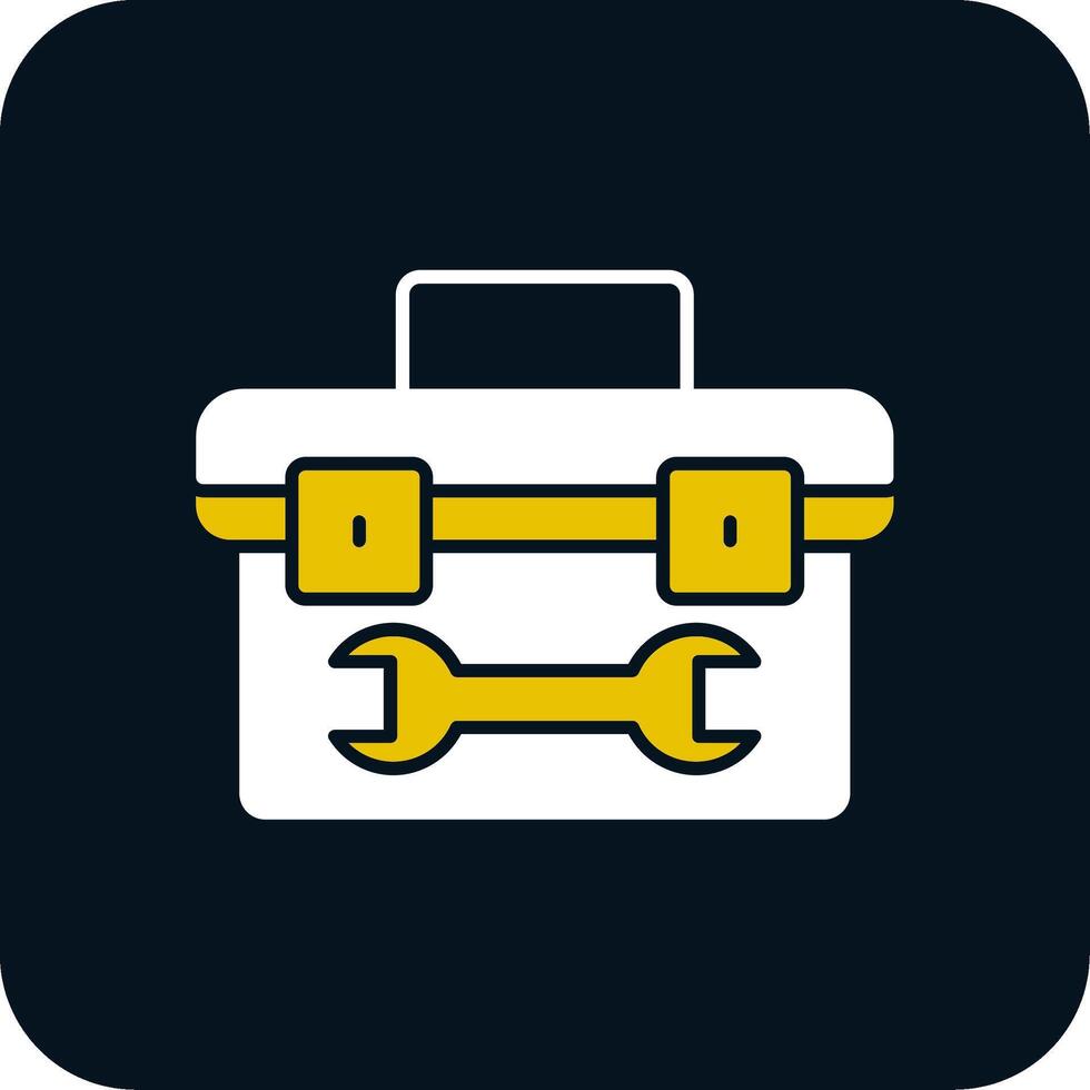 Tool Box Glyph Two Color Icon vector