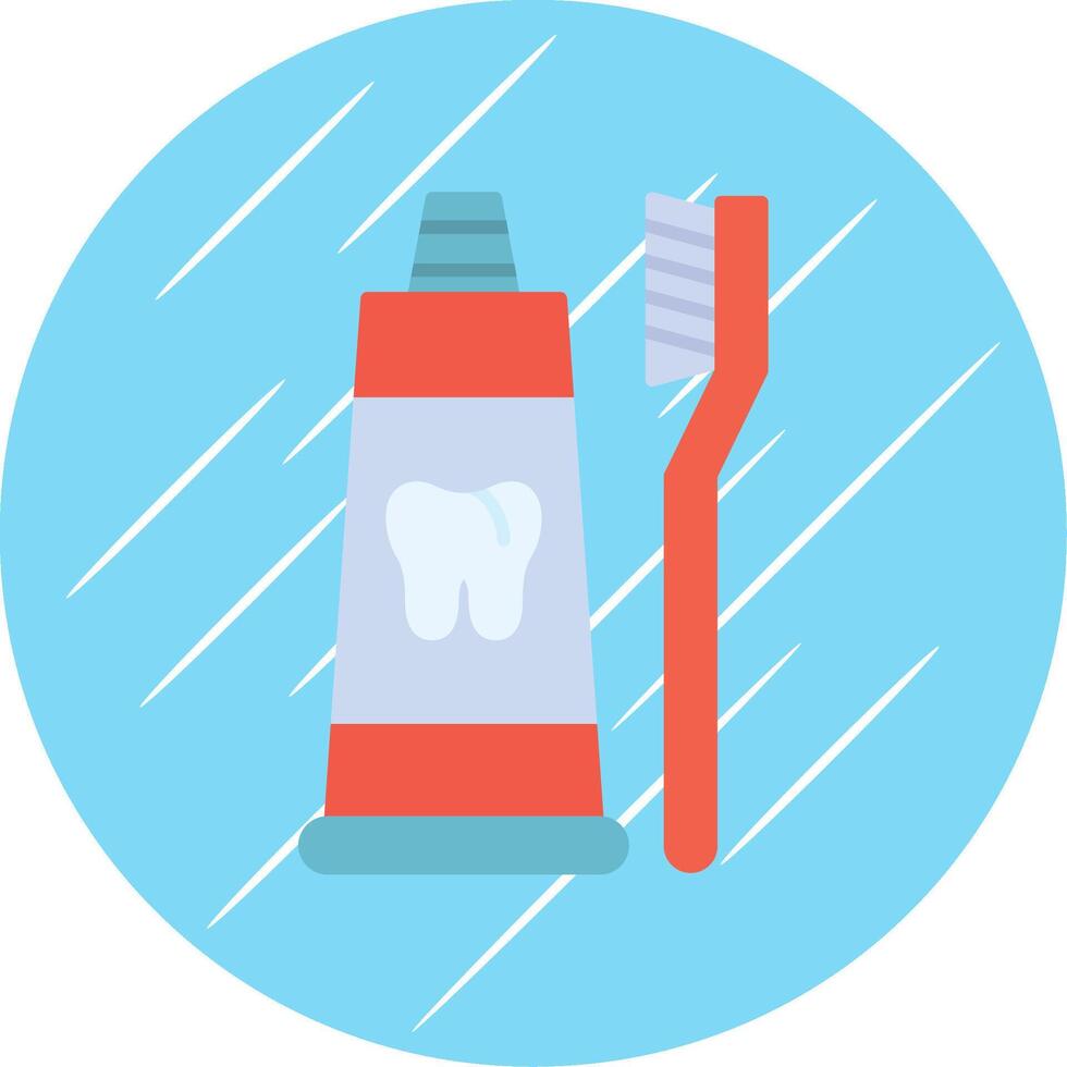 Toothpaste Flat Blue Circle Icon vector