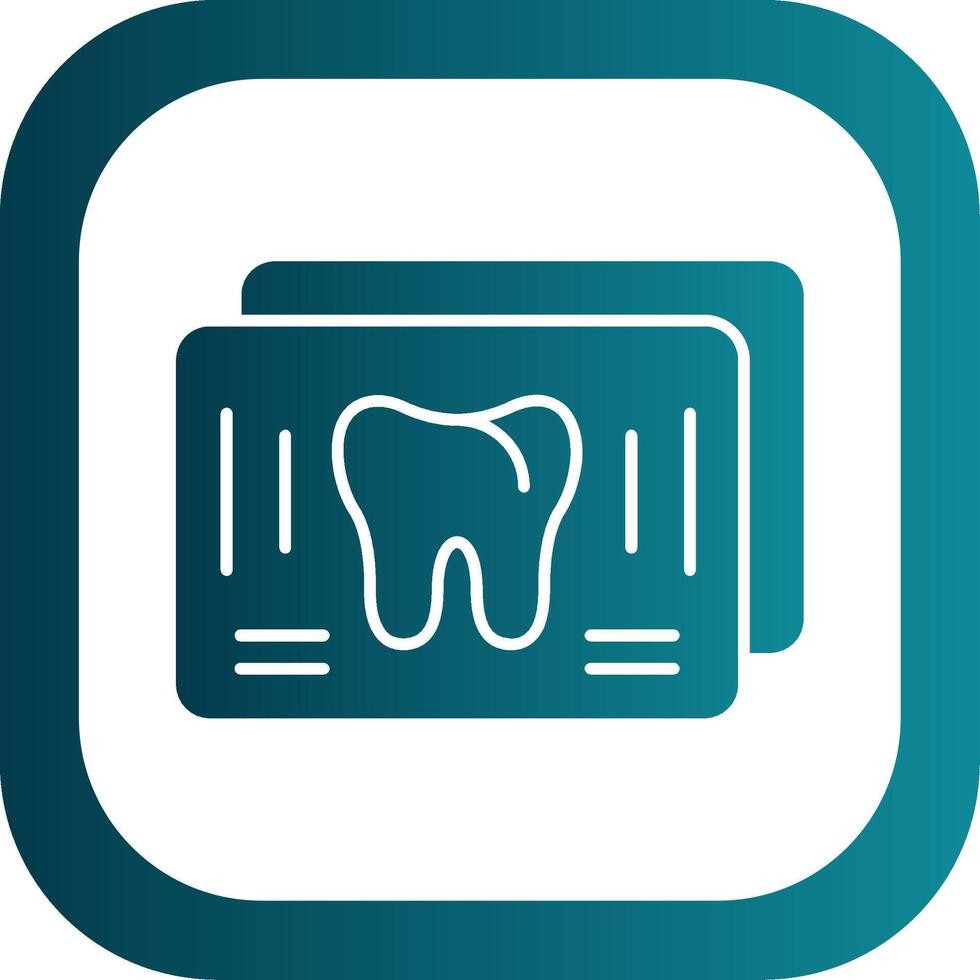 X Ray Glyph Gradient Round Corner Icon vector