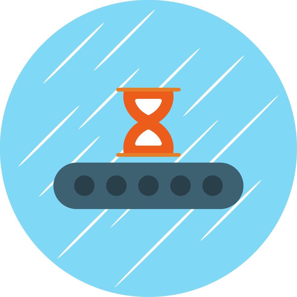 Waiting Flat Blue Circle Icon vector