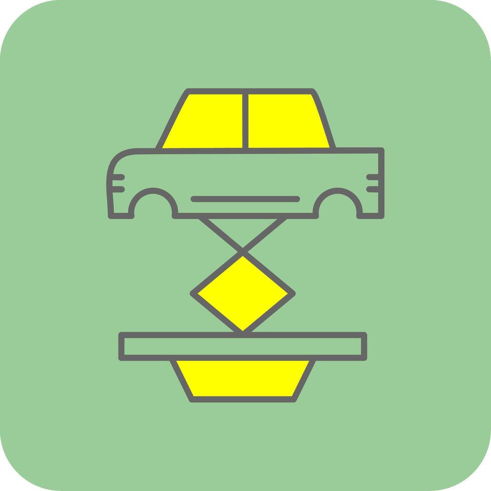 Car Repair Filled Yellow Icon vector