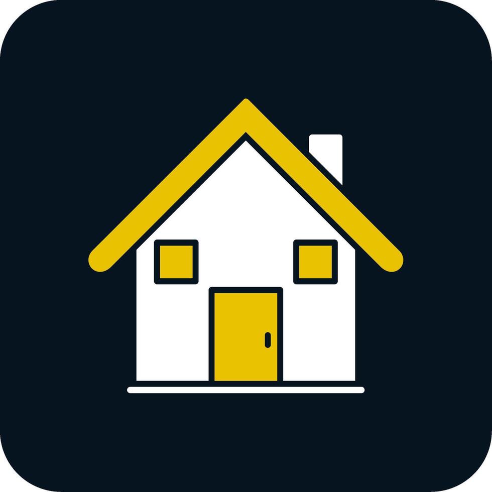 House Glyph Two Color Icon vector