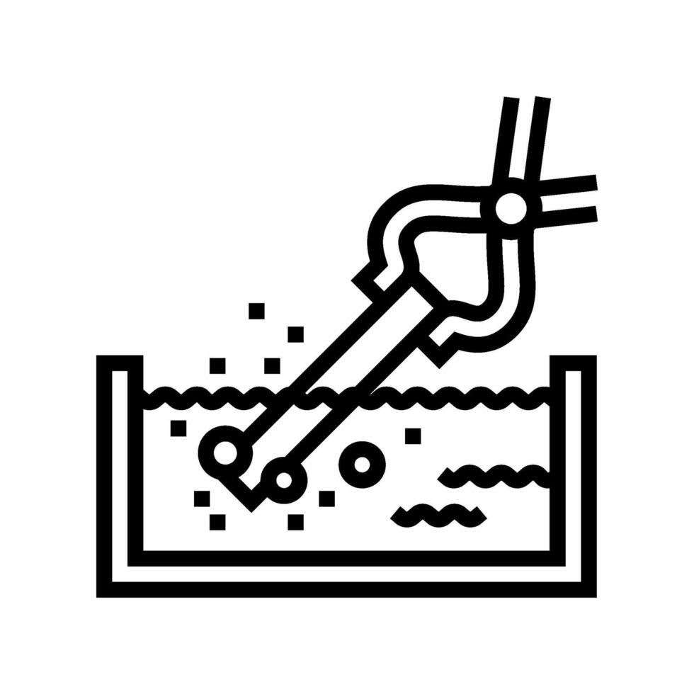quenching blacksmith line icon illustration vector
