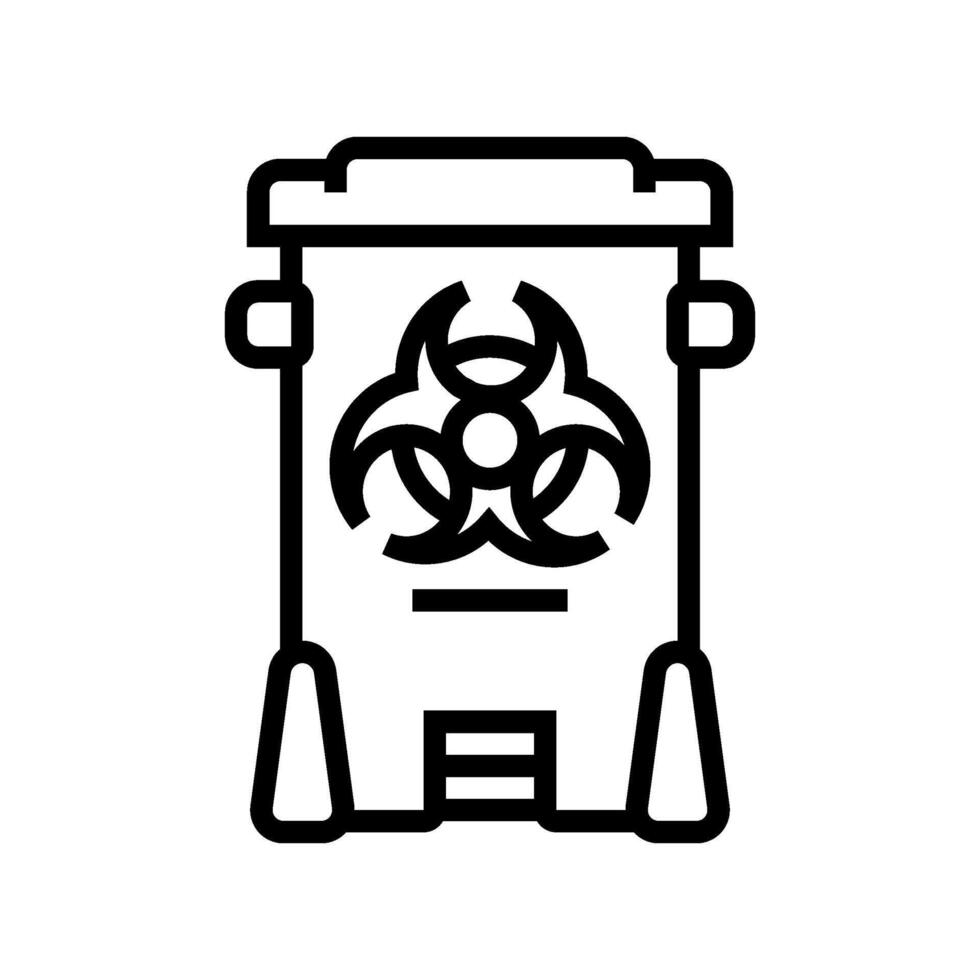 hazardous waste sorting line icon illustration vector