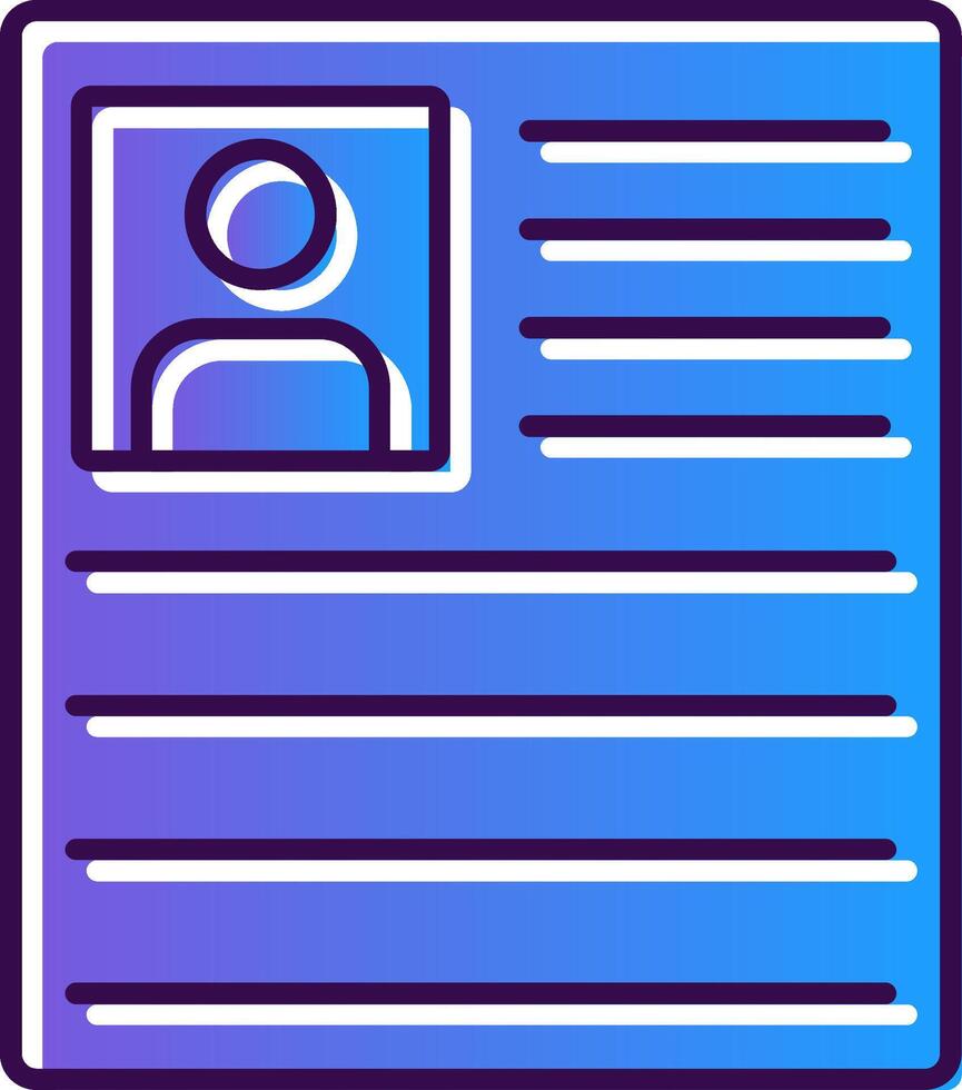 Curriculum Gradient Filled Icon vector