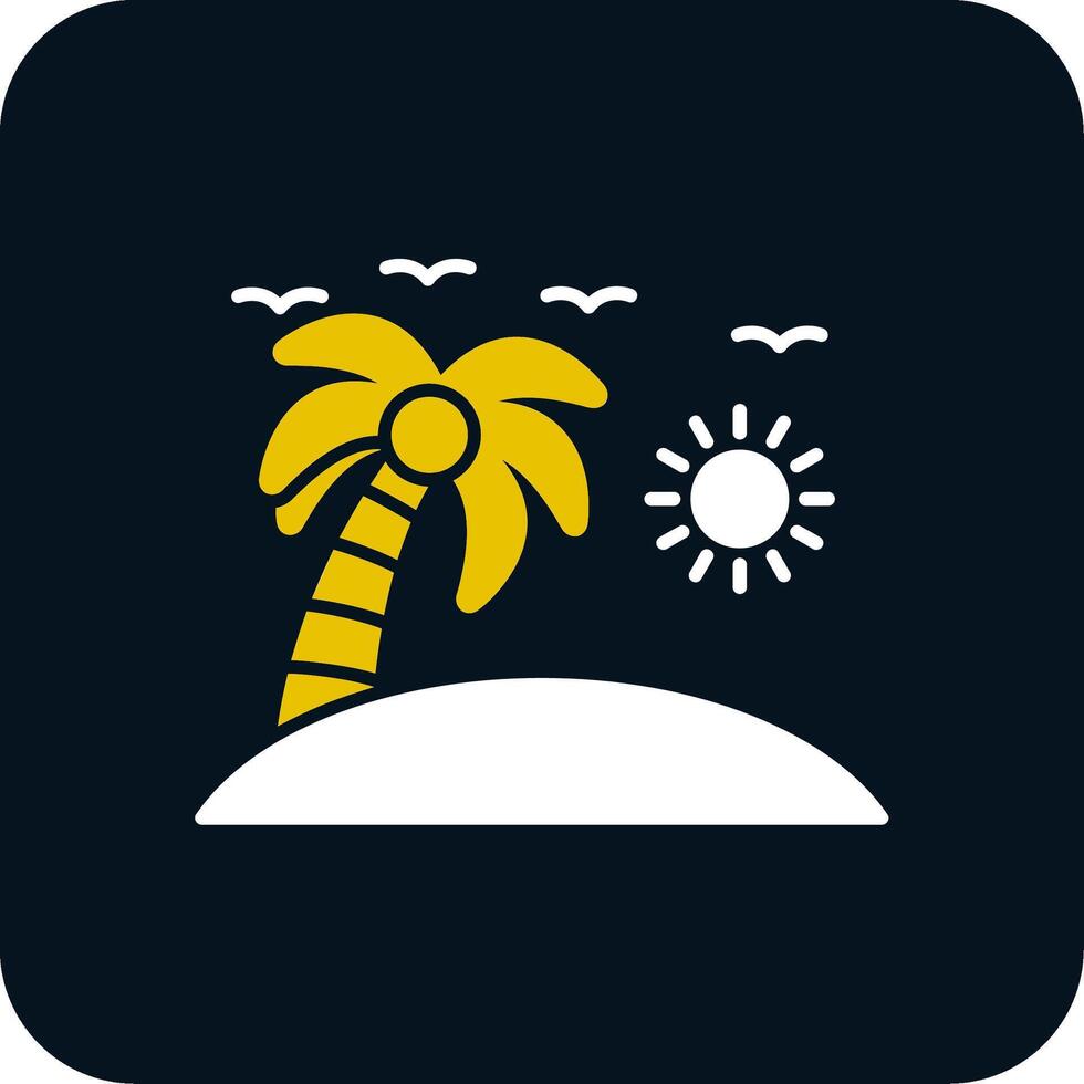 Beach Glyph Two Color Icon vector