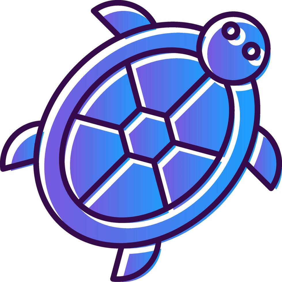 Turtle Gradient Filled Icon vector