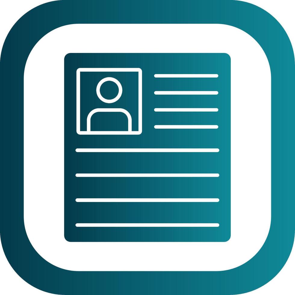 Curriculum Glyph Gradient Round Corner Icon vector