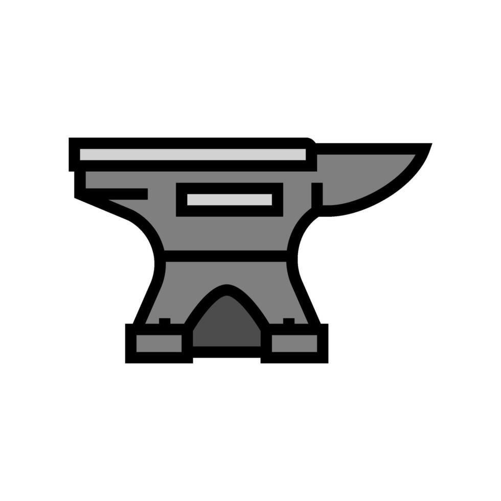 anvil blacksmith color icon illustration vector