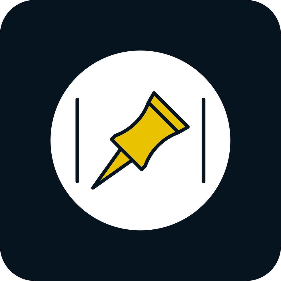 Push Pin Glyph Two Color Icon vector