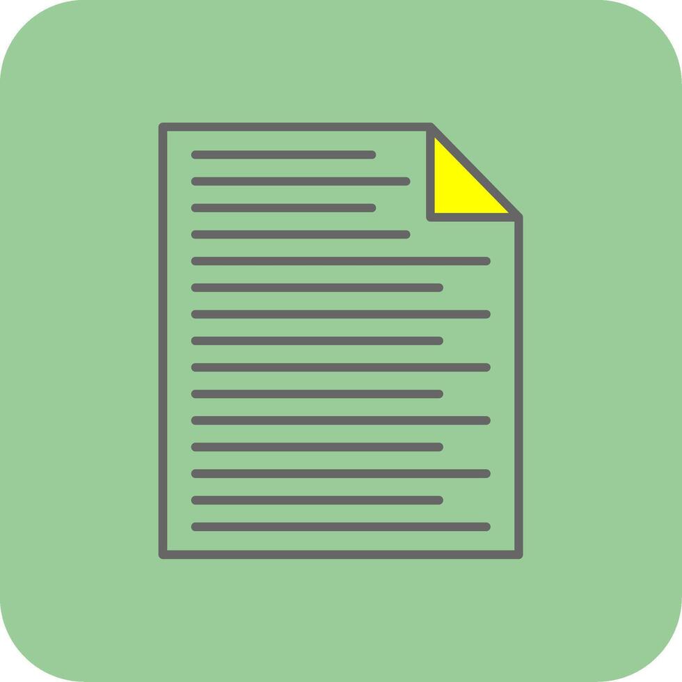 File Filled Yellow Icon vector