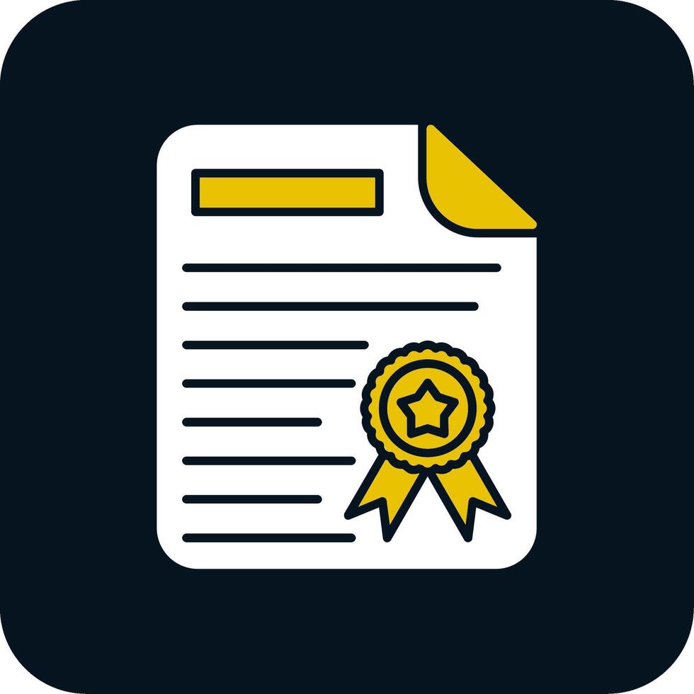 Diploma Glyph Two Color Icon vector