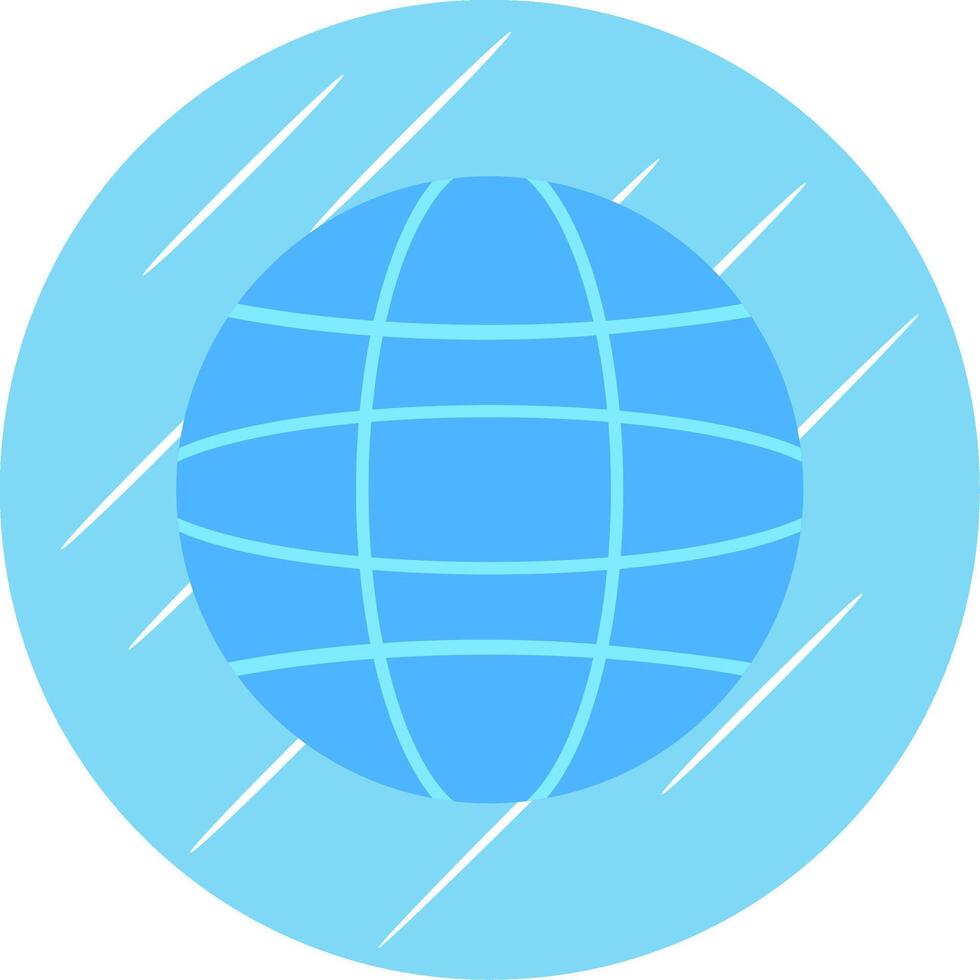 Globe Flat Blue Circle Icon vector