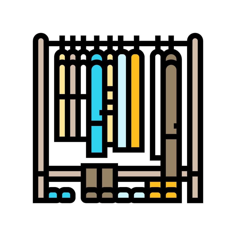 capsule wardrobe minimalism lifestyle color icon illustration vector