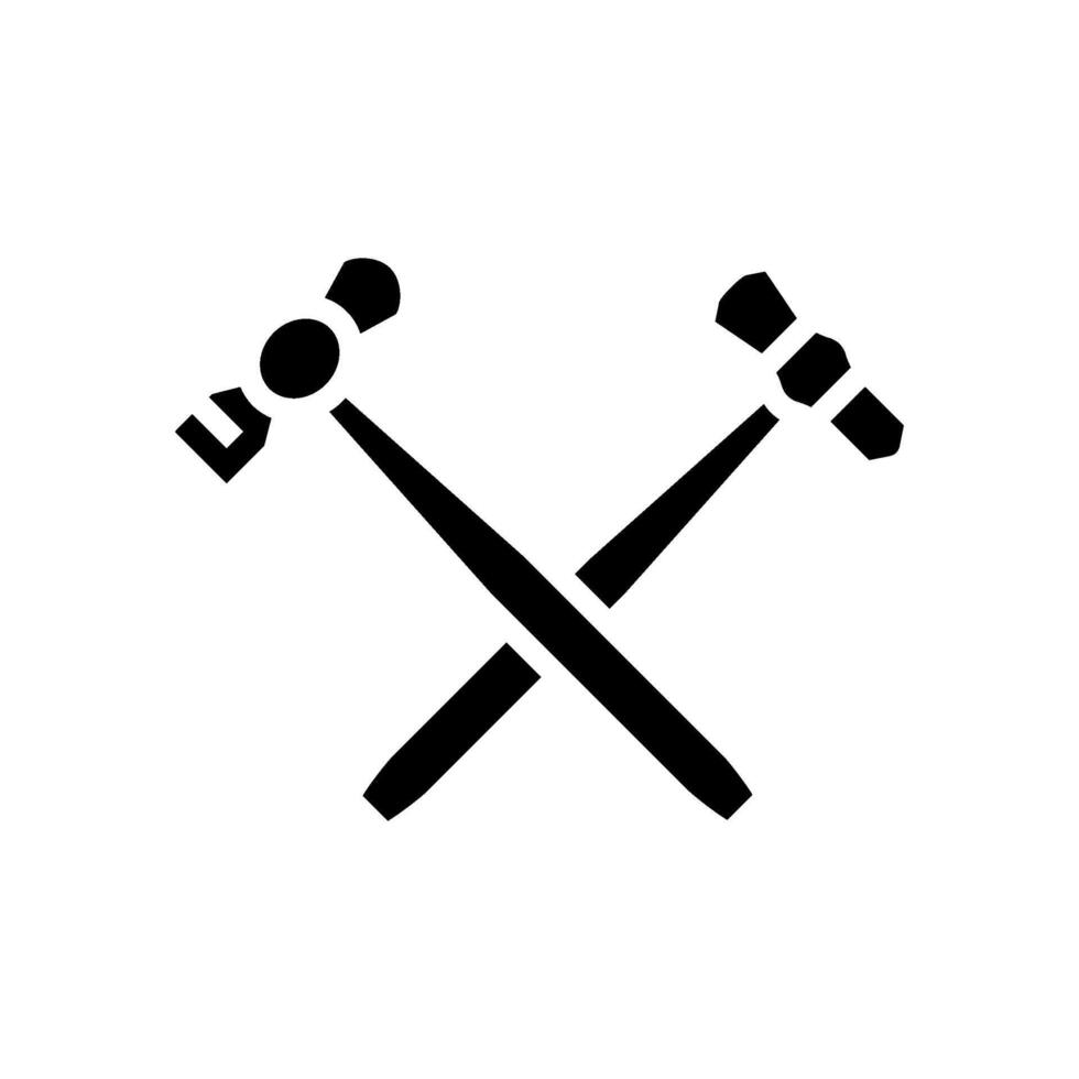 hammer blacksmith glyph icon illustration vector