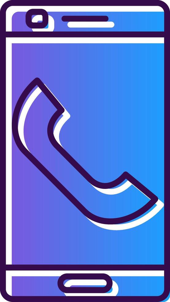 Phone Gradient Filled Icon vector