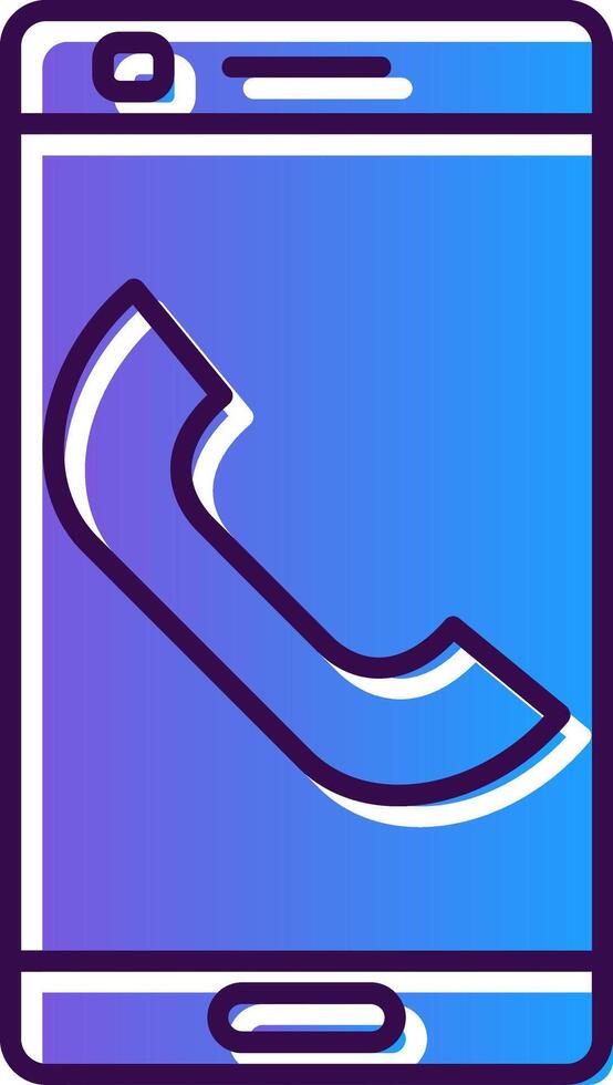 Phone Gradient Filled Icon vector