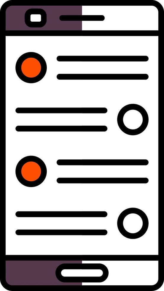 charla lleno medio cortar icono vector