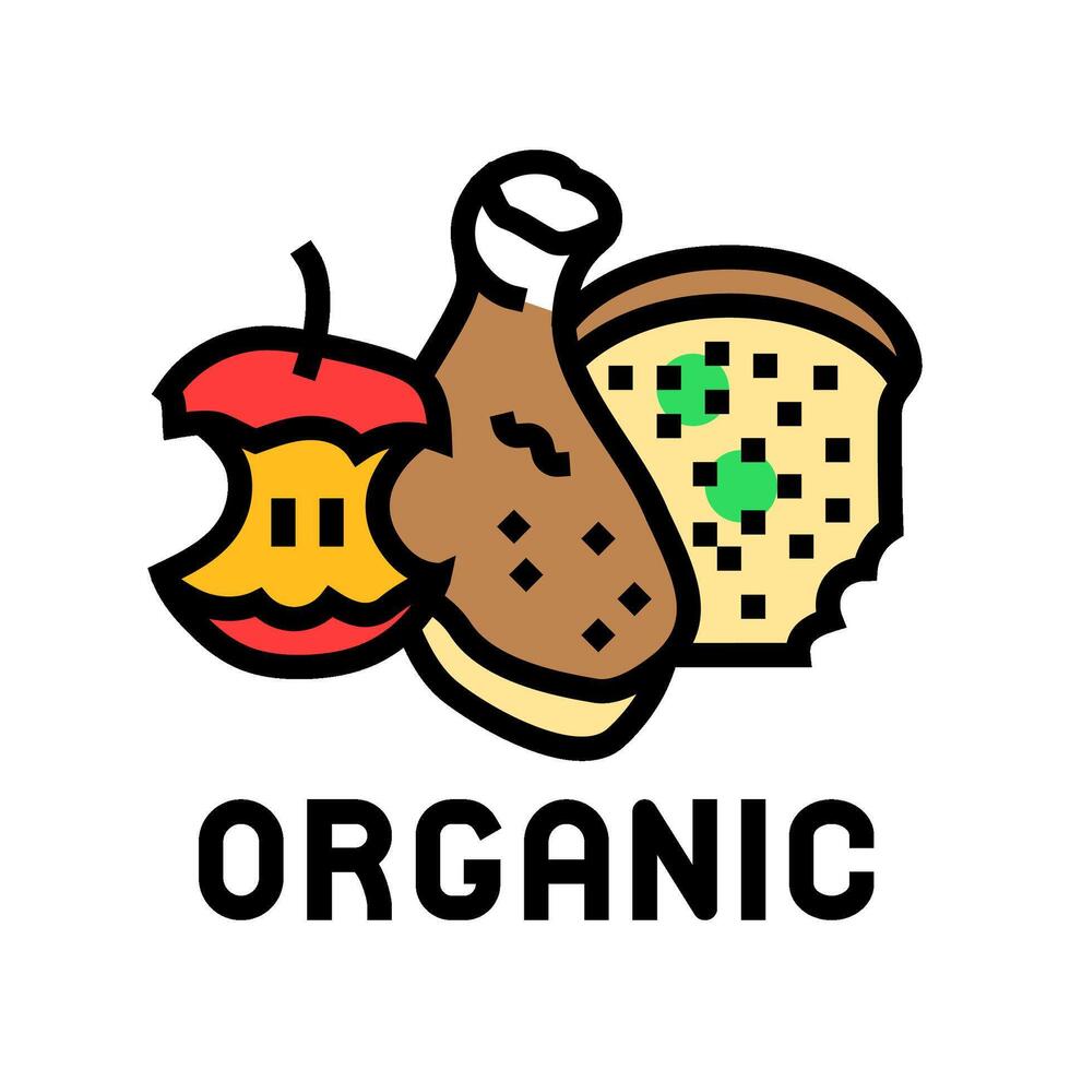 organic waste sorting color icon illustration vector