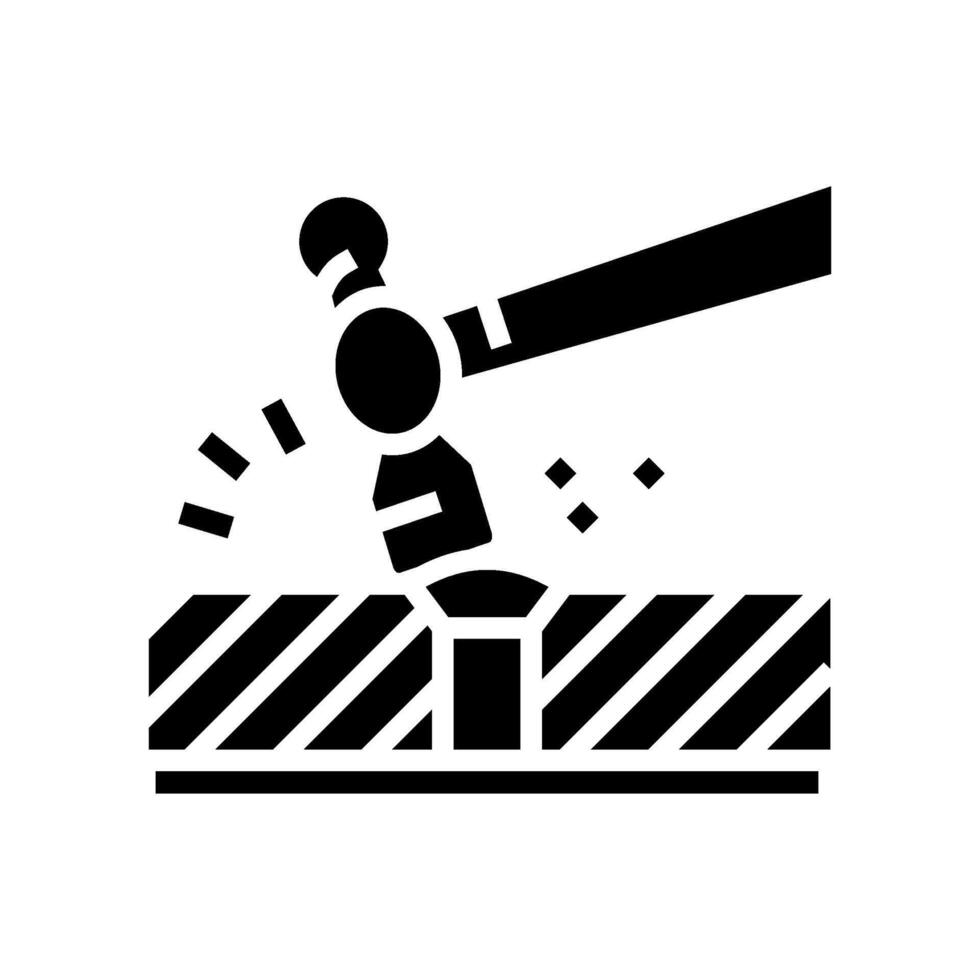 riveting blacksmith glyph icon illustration vector