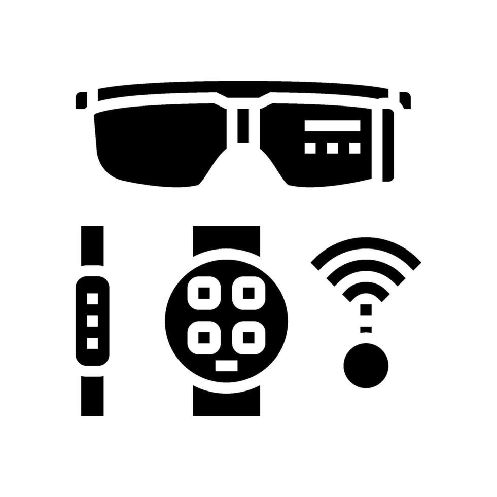 wearable tech enthusiast glyph icon illustration vector