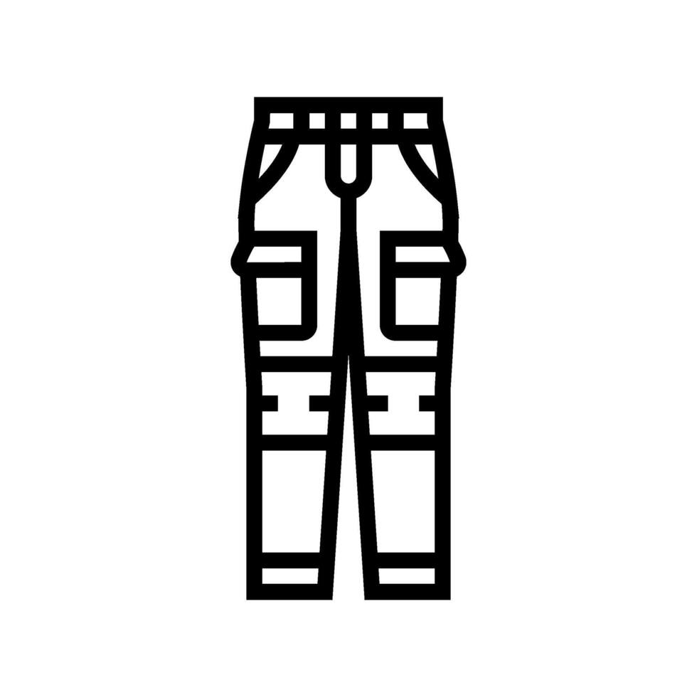 carga pantalones Clásico Moda línea icono ilustración vector