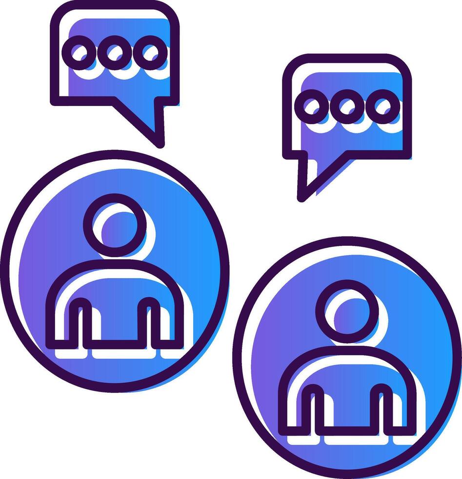 Instant Message Gradient Filled Icon vector