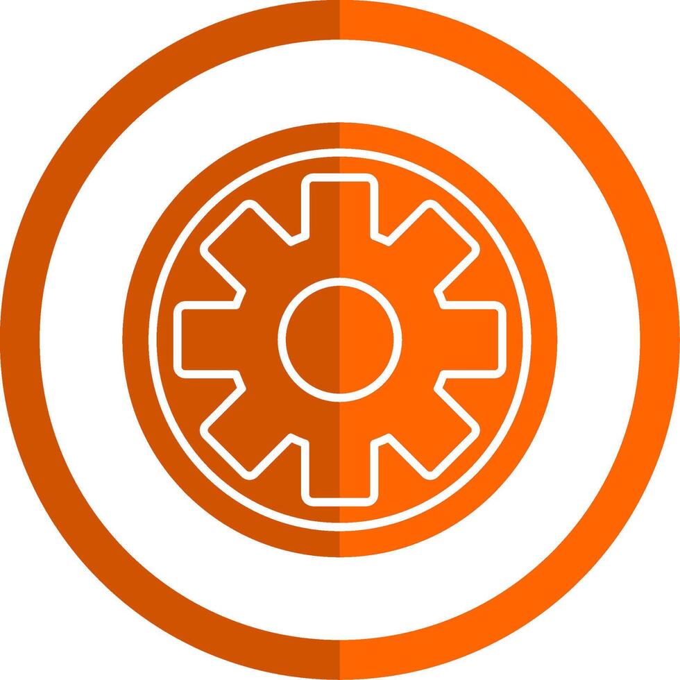 ajuste glifo naranja circulo icono vector