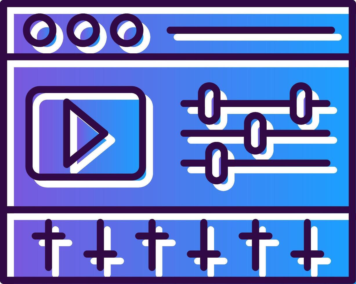Editor Gradient Filled Icon vector