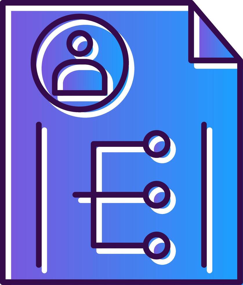 Business People Gradient Filled Icon vector