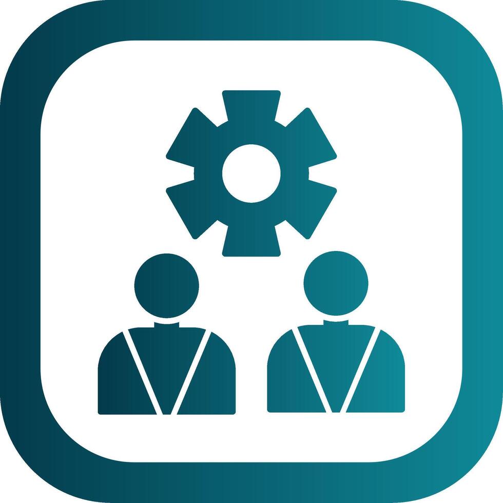 Management Glyph Gradient Round Corner Icon vector