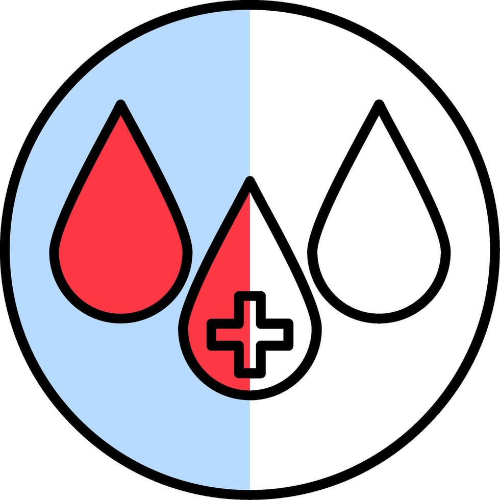 Blood Filled Half Cut Icon vector