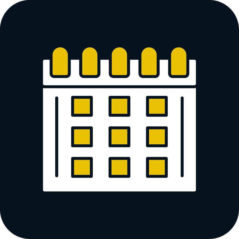 glifo de calendario icono de dos colores vector